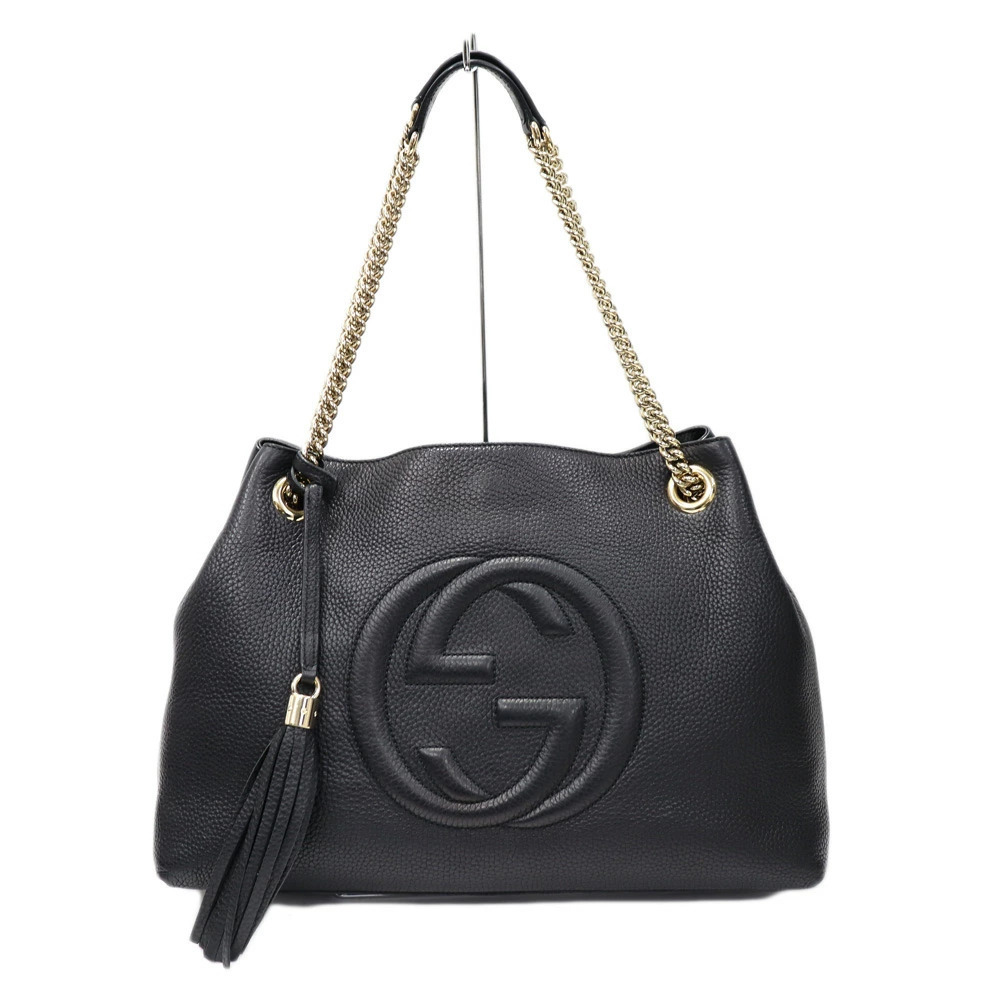 Gucci Soho Tote Bag Leather Black